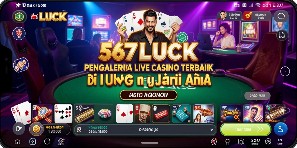 Tampilan gameplay Live Casino yang mengasyikkan dan interaktif di 567LUCK.