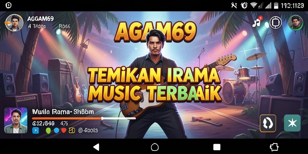 Screenshot AGAM69 menampilkan interaksi seru dengan musik.