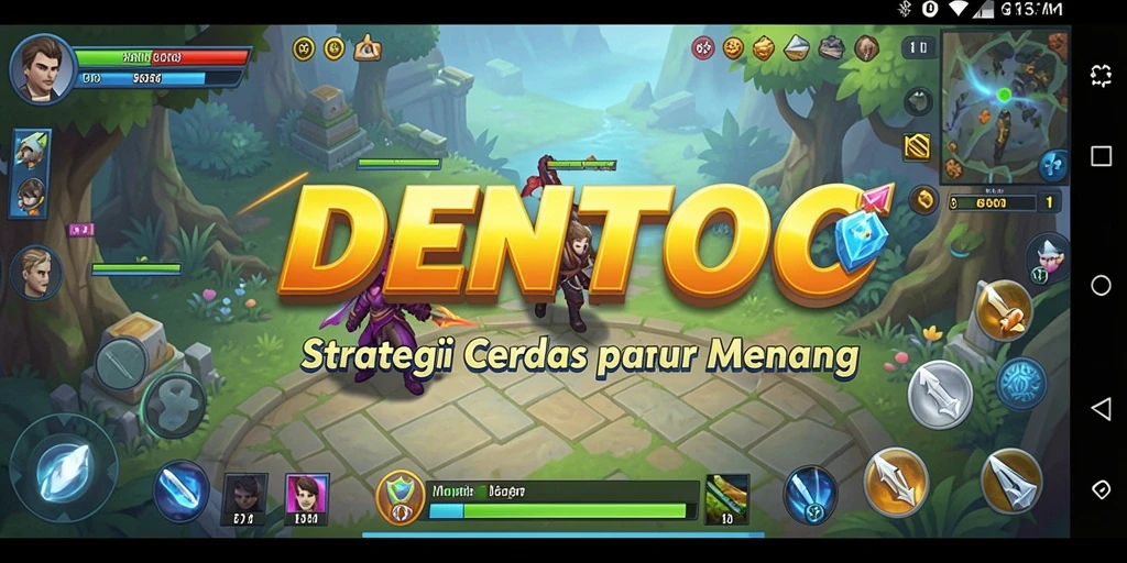 Screenshot gameplay DENTOTO menunjukkan aksi strategi yang mendebarkan.