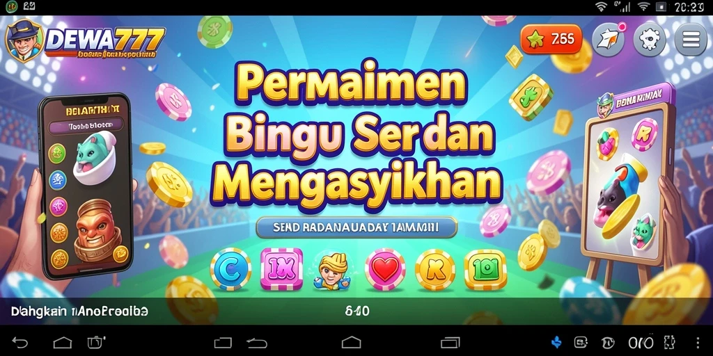 Screenshot gameplay Bingo DEWA777 yang seru dan interaktif.