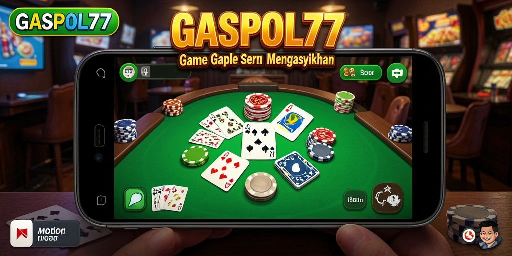 Tampilan gameplay GASPOL77 yang mengasyikkan dalam permainan Gaple.