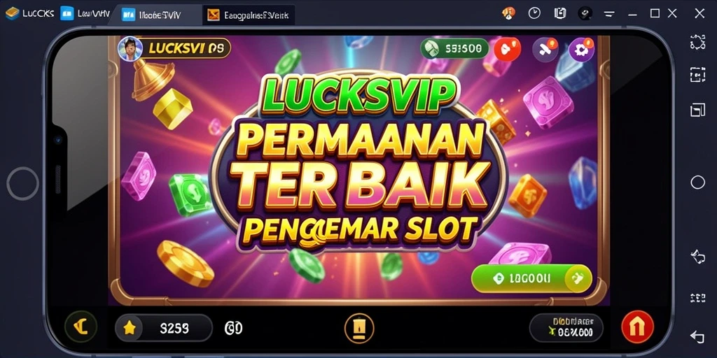 Tampilan gameplay menarik dari LUCKSVIP dengan mesin Slot berwarna-warni.