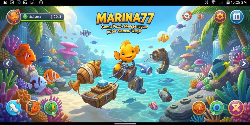 Screenshot MARINA77 menunjukkan gameplay menantang dan menarik dari game Puzzle.