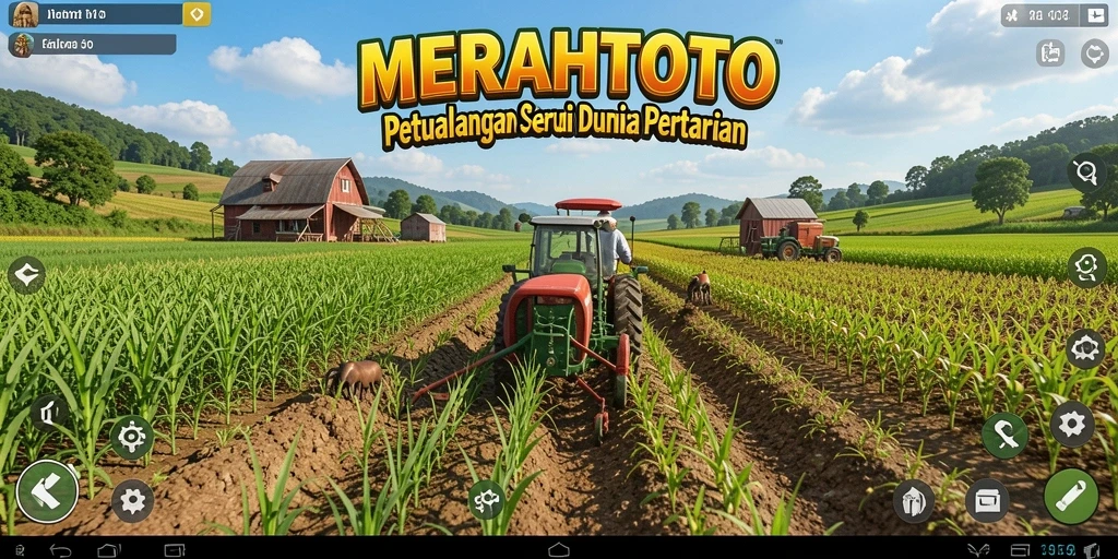 Tampilan gameplay seru saat bertani dan panen di MERAHTOTO.