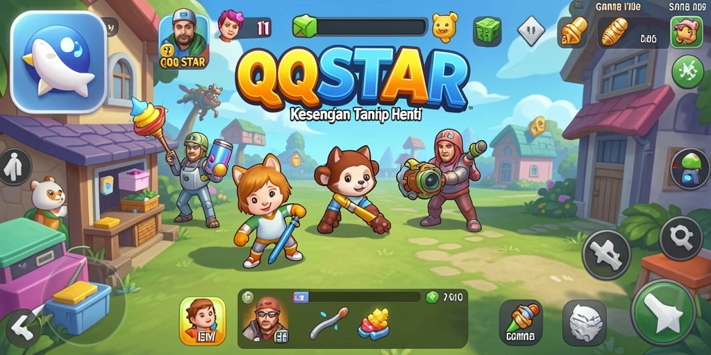 Tampilan gameplay yang menakjubkan dan menyenangkan dari QQSTAR.