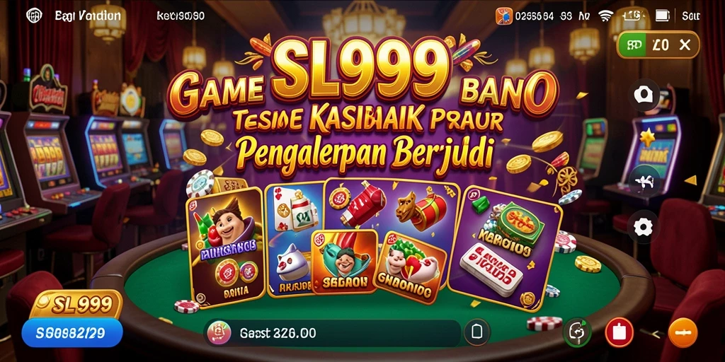 Screenshot utama SL999 menampilkan momen mendebarkan permainan Kasino.